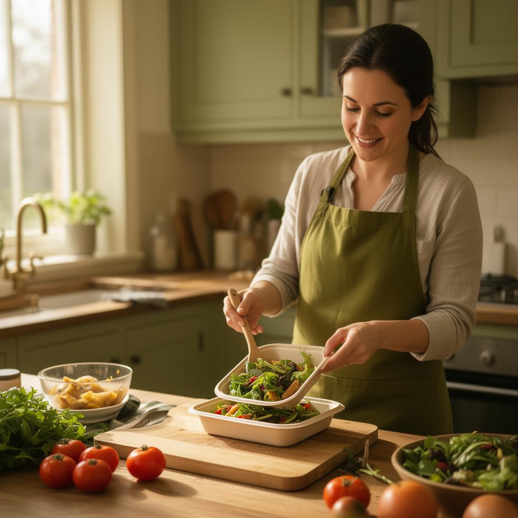 Home chef plating meal